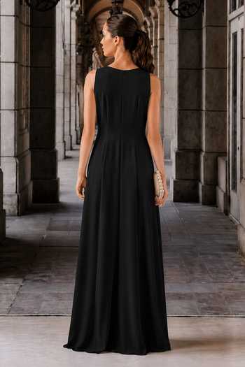 Maison Aguise V Neck Draped Dress 