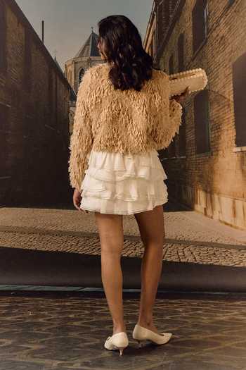 Maison Aguise Layered Ruffle Mini Skirt