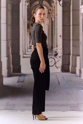 Buy Maison Aguise Black Knit Lounge Pant Online at Aza Fashions Buy_Maison Aguise_Black Knit Lounge Pant _Online_at_Aza_Fashions