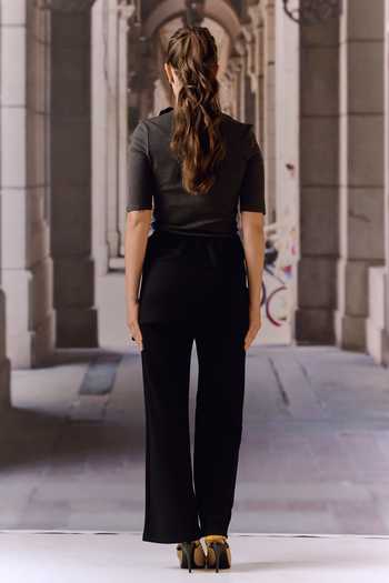 Maison Aguise Floral Applique Knit Top 