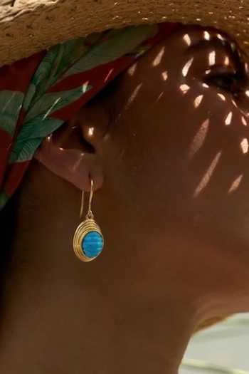 Buy_Arvino_Blue Turquoise Tide Hook Earrings _Online_at_Aza_Fashions