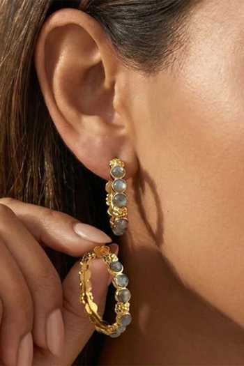 Buy Arvino Multi Color Labradorite Studded Hoops Online at Aza Fashions Buy_Arvino_Multi Color Labradorite Studded Hoops _Online_at_Aza_Fashions
