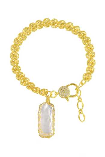 Arvino Mesh Pearl Allure Anklet