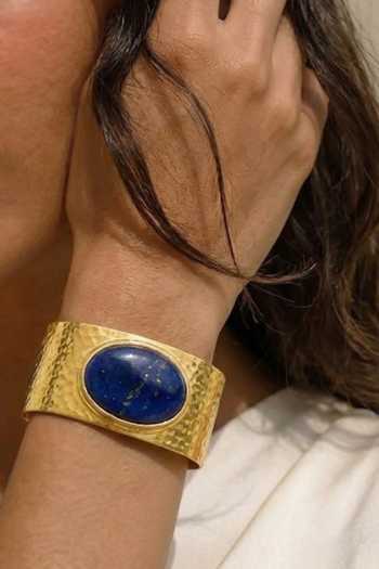 Arvino Midnight Lapis Empire Cuff Bracelet 