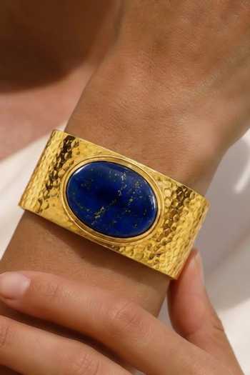 Shop Arvino Blue Midnight Lapis Empire Cuff Bracelet Online at Aza Fashions Shop_Arvino_Blue Midnight Lapis Empire Cuff Bracelet _Online_at_Aza_Fashions