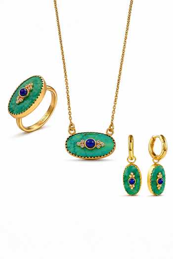 Arvino Embellished Pendant Necklace Set 
