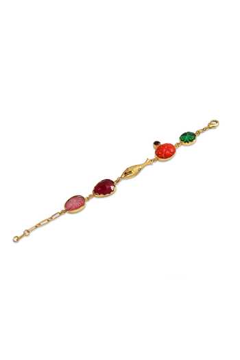 Arvino_Multi Color Fish Motif Gem Bracelet _Online_at_Aza_Fashions