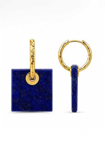 Arvino Lapis Lazuli Square Hoop Earrings 