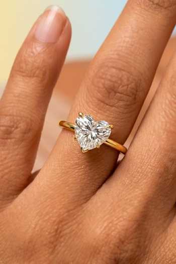 Buy_Arvino_Gold Plated Solitaire Heart Crystal Teardrop Ring 