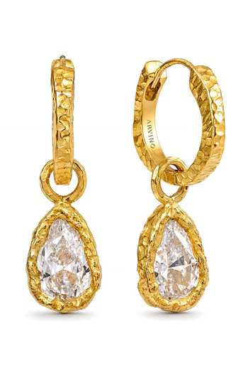 Buy Arvino Gold Plated Teardrop Crystal Hoop Earrings Online at Aza Fashions Buy_Arvino_Gold Plated Teardrop Crystal Hoop Earrings _Online_at_Aza_Fashions