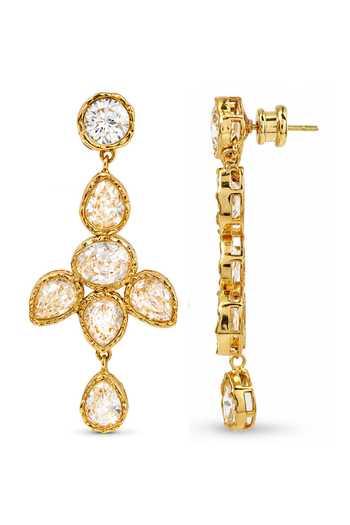 Arvino Crystal Bloom Chandelier Earrings 