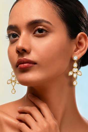 Arvino Crystal Bloom Chandelier Earrings 