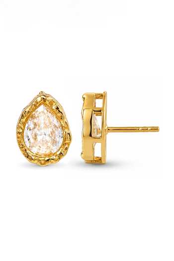 Arvino Gold Plated Teardrop Crystal Stud Earrings Online at Aza Fashions Arvino_Gold Plated Teardrop Crystal Stud Earrings _Online_at_Aza_Fashions