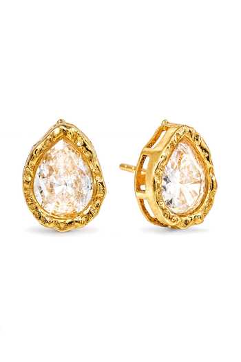 Arvino Round Crystal Stud Earrings 