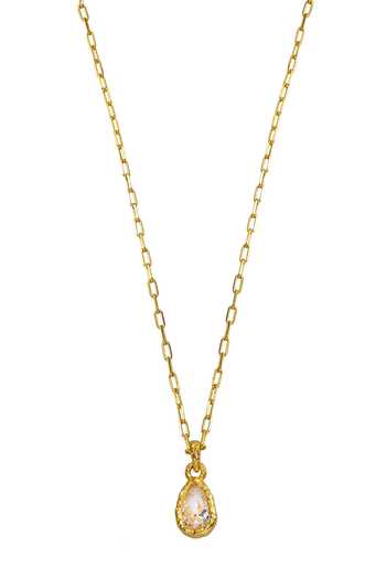 Arvino Teardrop Crystal Pendant Necklace 