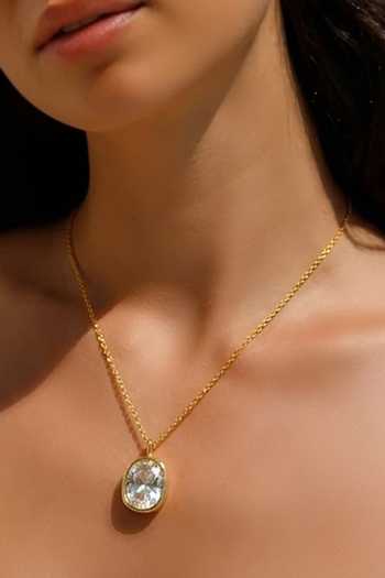 Buy Arvino Gold Plated Crystal Drop Necklace Online at Aza Fashions Buy_Arvino_Gold Plated Crystal Drop Necklace _Online_at_Aza_Fashions