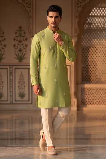 Prateek Munjal Embroidered Kurta Pant Set 