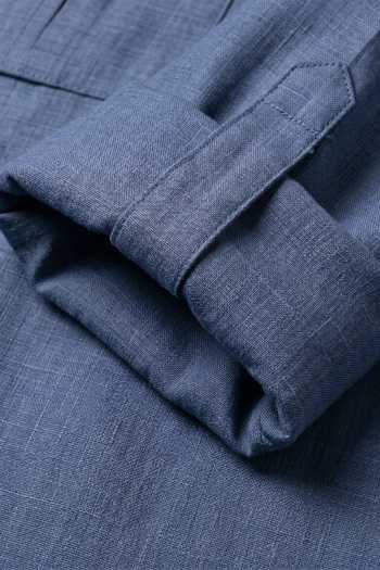 Buy_Prateek Munjal_Blue Linen Shacket _Online_at_Aza_Fashions