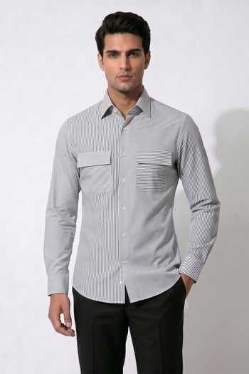 Prateek Munjal Stripes Detailed Shirt 
