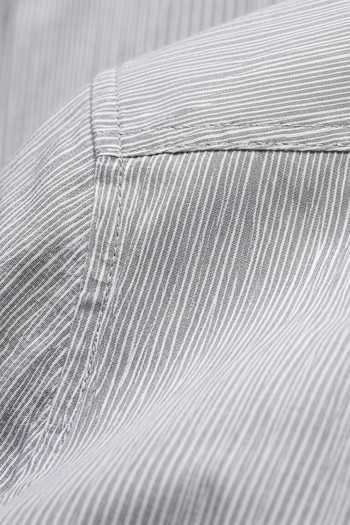 Shop Prateek Munjal Grey Cotton Stripes Detailed Shirt Online at Aza Fashions Shop_Prateek Munjal_Grey Cotton Stripes Detailed Shirt _Online_at_Aza_Fashions