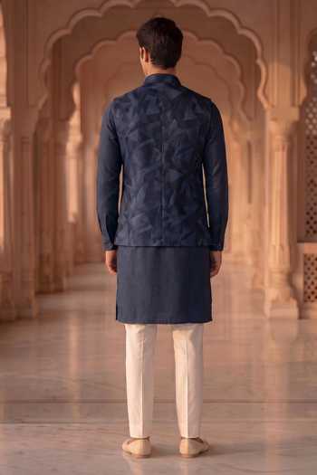 Prateek Munjal Embroidered Nehru Jacket Set 