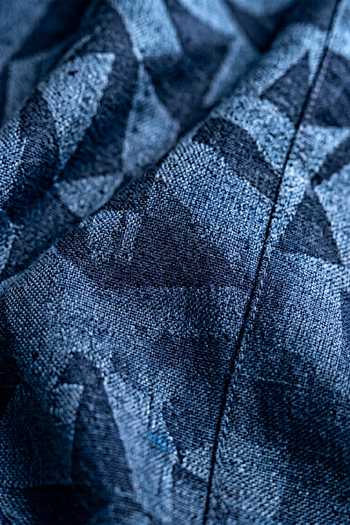 Prateek Munjal_Blue Silk, Cotton Embroidered Nehru Jacket Set _at_Aza_Fashions