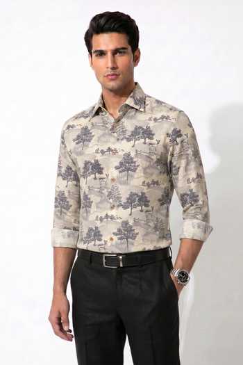 Prateek Munjal Cotton Printed Shirt 