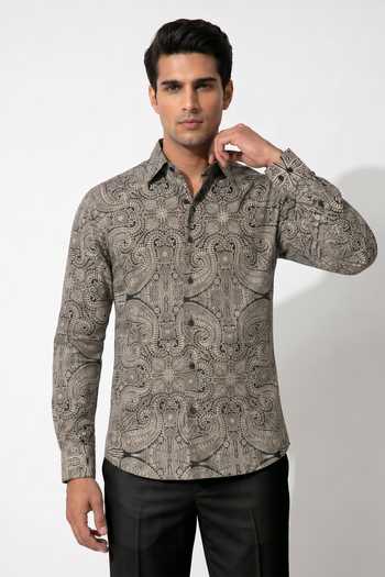 Prateek Munjal Cotton Paisley Shirt 