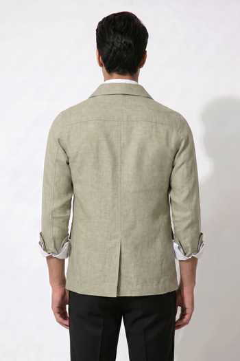 Prateek Munjal Linen Bomber Jacket