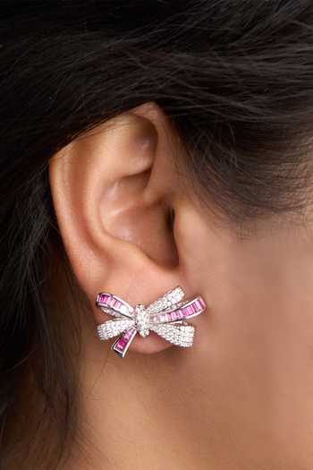 Mozaati Bow Baguette Earrings 