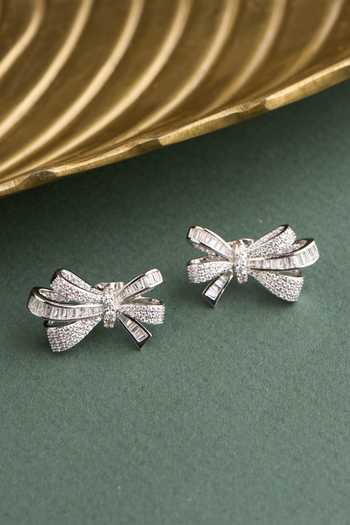 Mozaati Bow Baguette Earrings 