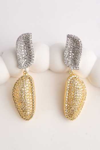Mozaati Curve Gold Earrings 