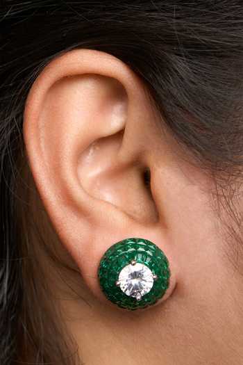 Mozaati Round Illusion Earrings 