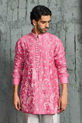 Sarab Khanijou Gulnaar Floral Embroidered Kurta Set 