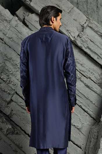 Sarab Khanijou Azure Blossom Embroidered Kurta Set 