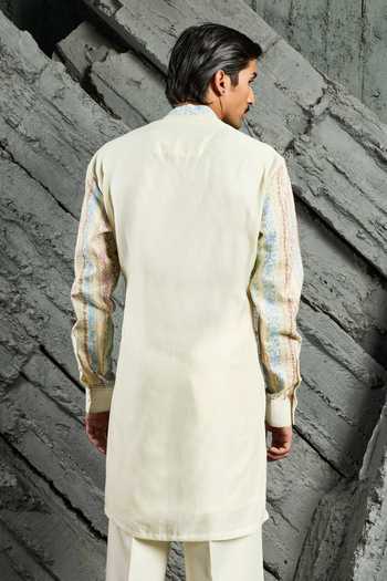 Sarab Khanijou Soft Pearl Embroidered Kurta Set 
