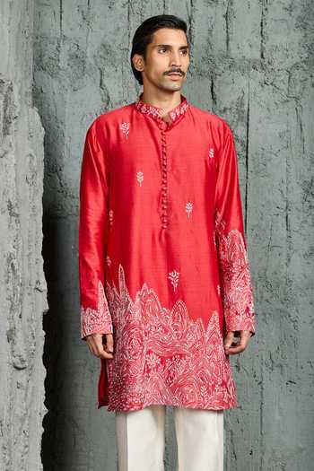 Sarab Khanijou Gulrang Ridge Embroidered Kurta Set 