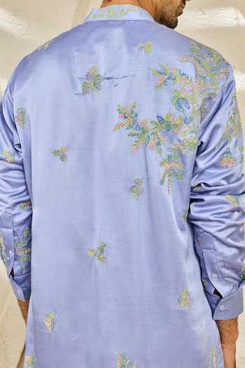 Sarab Khanijou Lilac Whisper Embroidered Kurta Set 