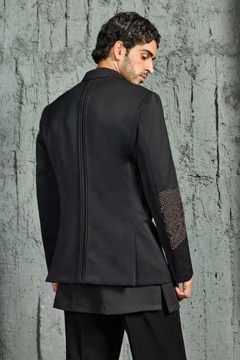 Sarab Khanijou Noir Contemporary Jacket & Short Kurta Set 