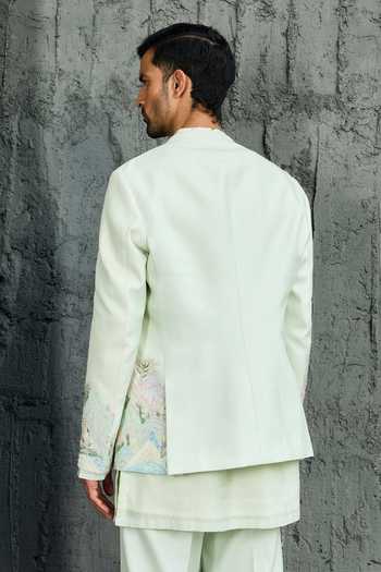 Sarab Khanijou The Meadow Edit Jacket & Short Kurta Set 
