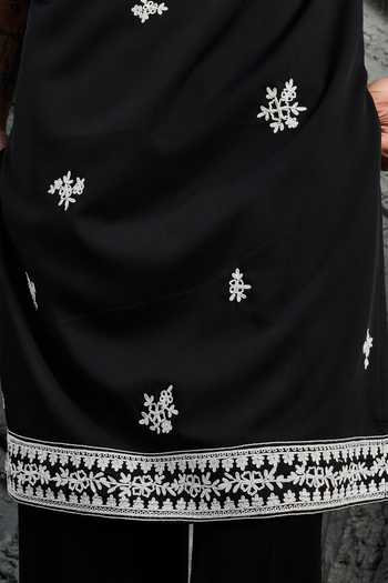 Sarab Khanijou Black Shadow Dori Embroidered Kurta Set Online at Aza Fashions Sarab Khanijou_Black Shadow Dori Embroidered Kurta Set _Online_at_Aza_Fashions