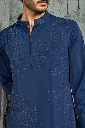 Sarab Khanijou Blue Jashn Neel Cutdana Embroidered Kurta Set Online at Aza Fashions Sarab Khanijou_Blue Jashn Neel Cutdana Embroidered Kurta Set _Online_at_Aza_Fashions