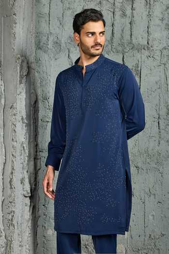 Sarab Khanijou Jashn Neel Cutdana Embroidered Kurta Set 