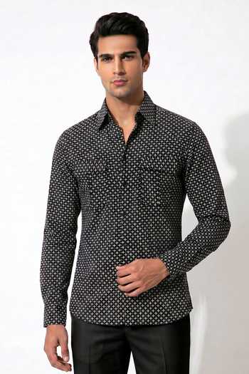 Prateek Munjal Cotton Embroidered Shacket 