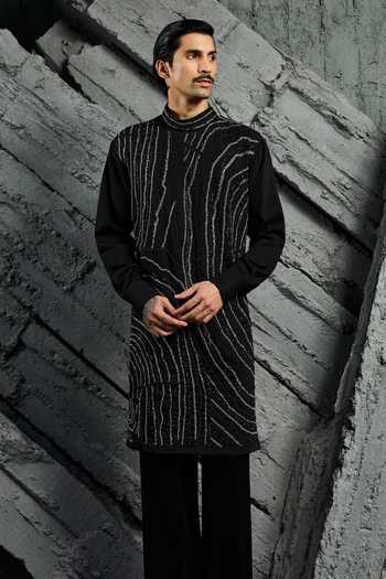 Sarab Khanijou Nocturne Glam Embroidered Kurta Set 