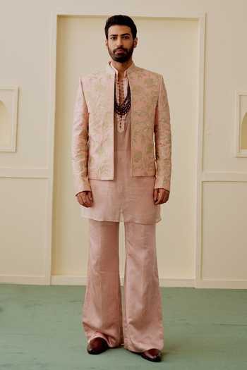 Gopi Vaid Dhir Embroidered Jacket & Kurta Set 