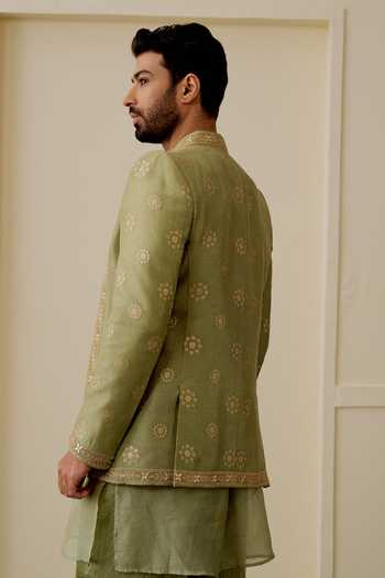Gopi Vaid Vihaan Embroidered Jacket & Kurta Set 