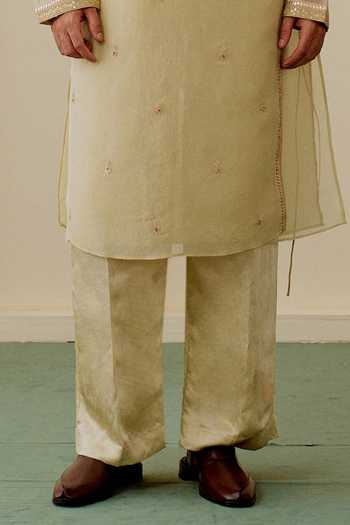 Buy Gopi Vaid Ivory Tissue, Satin, Linen Archit Embroidered Angarkha Kurta Set Online at Aza Fashions Buy_Gopi Vaid_Ivory Tissue, Satin, Linen Archit Embroidered Angarkha Kurta Set _Online_at_Aza_Fashions