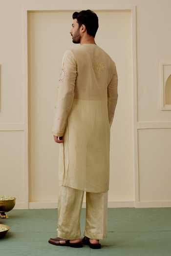 Gopi Vaid Archit Embroidered Angarkha Kurta Set 
