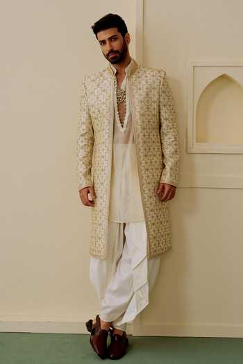 Gopi Vaid Yash Embroidered Sherwani & Kurta Set 